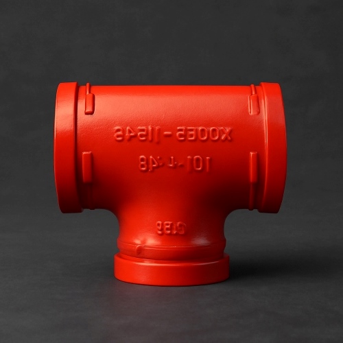 Тройник под муфту грувлок ковкий чугун ДУ 125 (ДН 139) 5